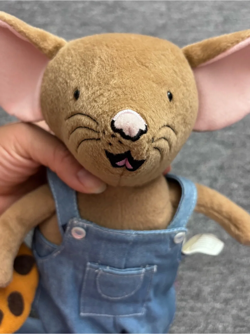 Kohls cares If you give a mouse a cookie plush stuffed animal denim overalls
